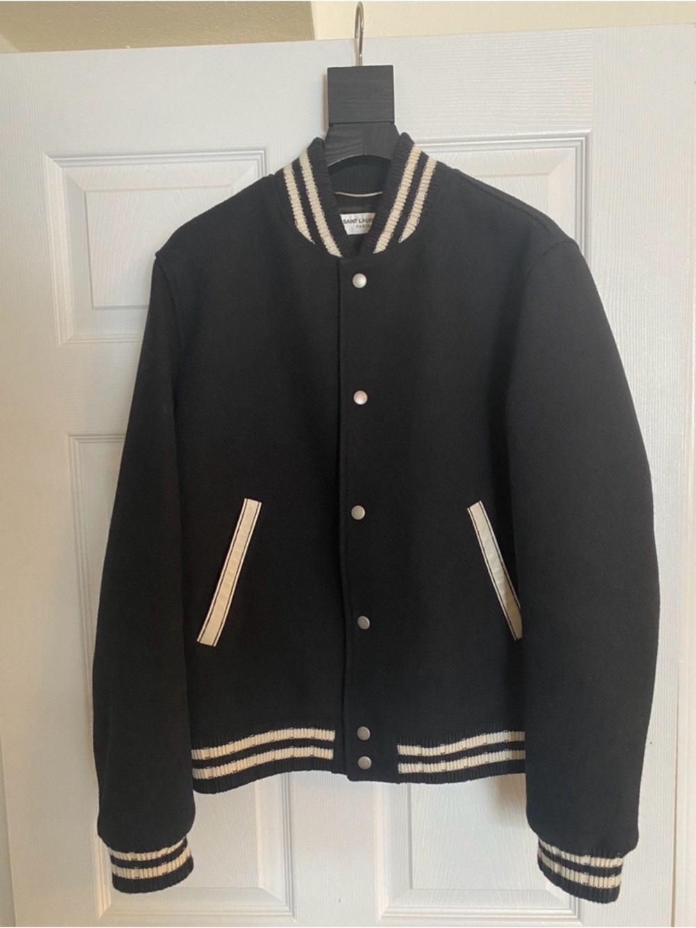 Saint Laurent Men’s Teddy Varsity Jacket - Size 50